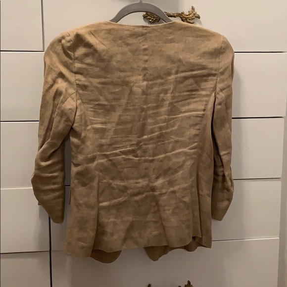 MaxMara Tan Linen Blazer - Picture 2 of 3